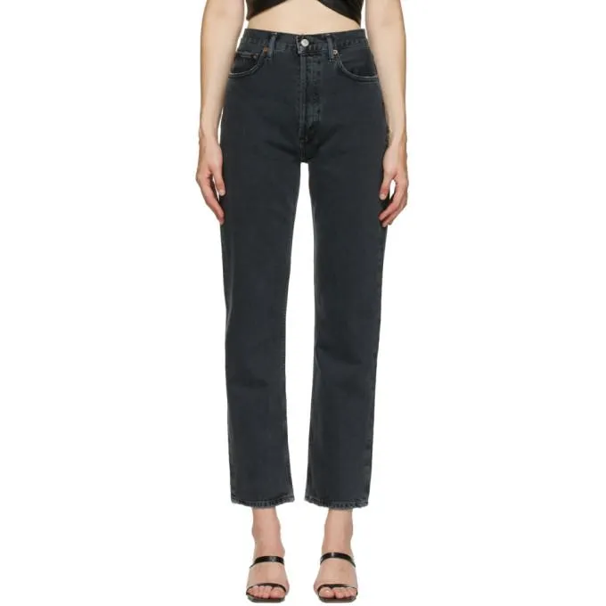 AGOLDE Black 90s Pinch Straight Jeans