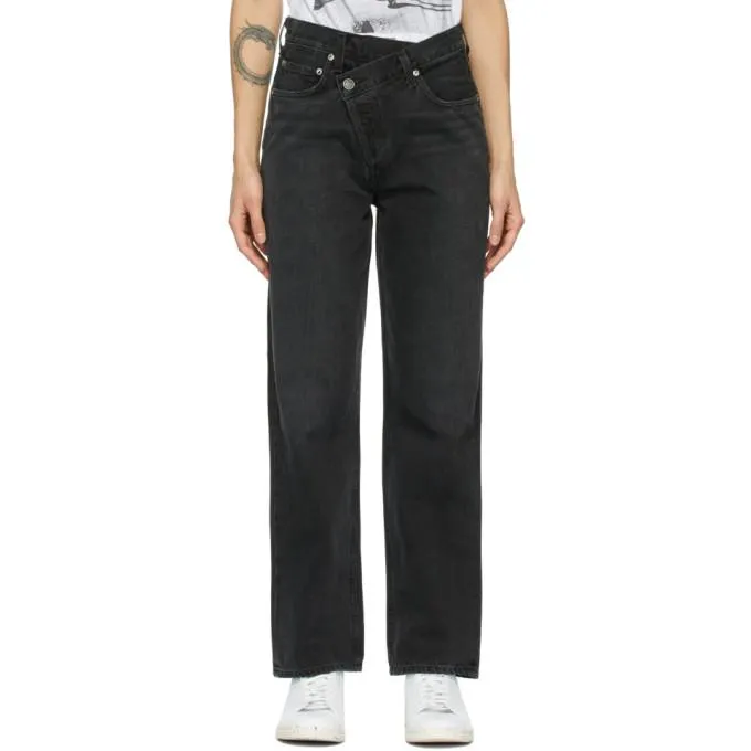 AGOLDE Black Criss Cross Upsized Jeans