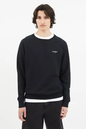 Black Crew Neck Logo Sweater