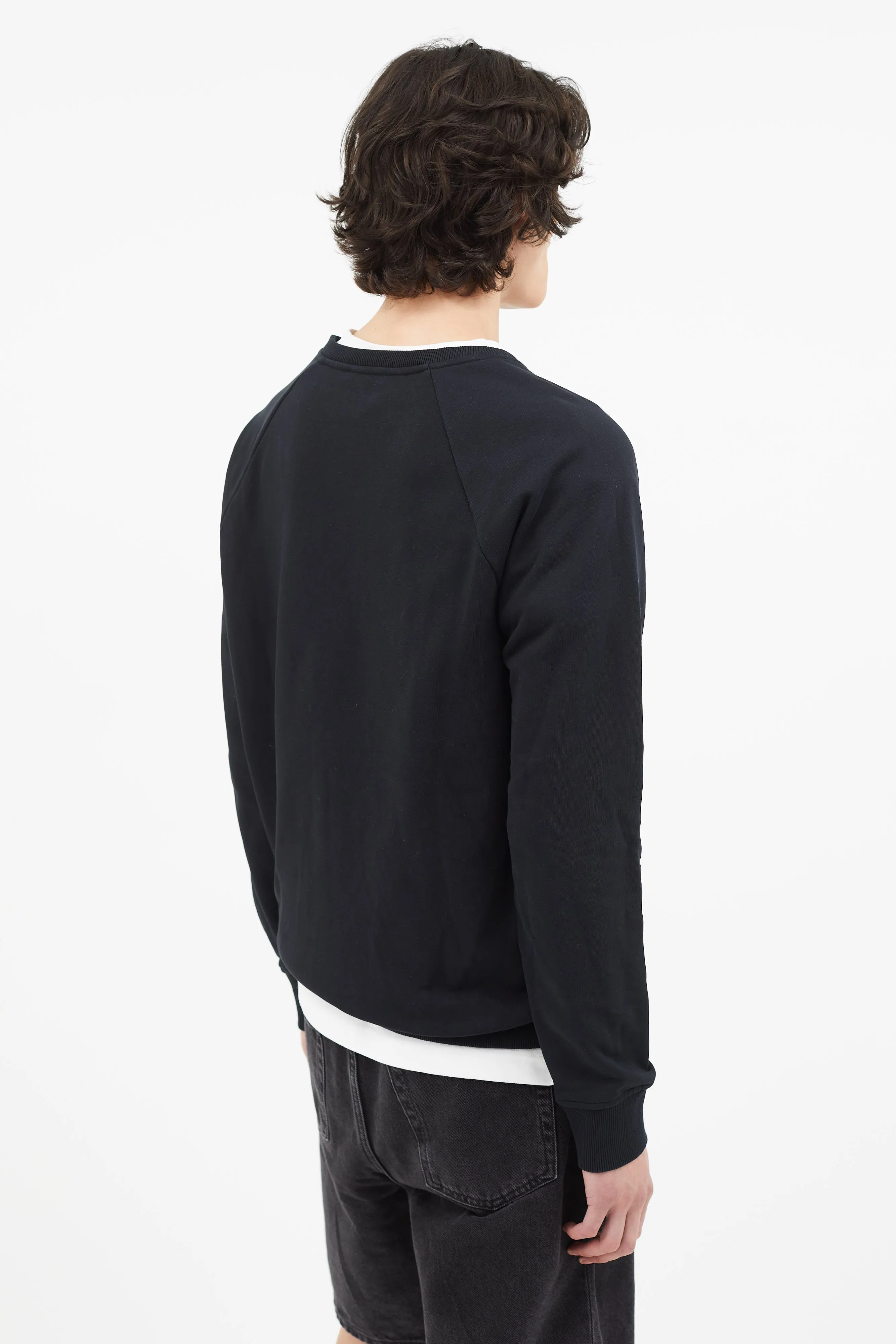 Black Crew Neck Logo Sweater