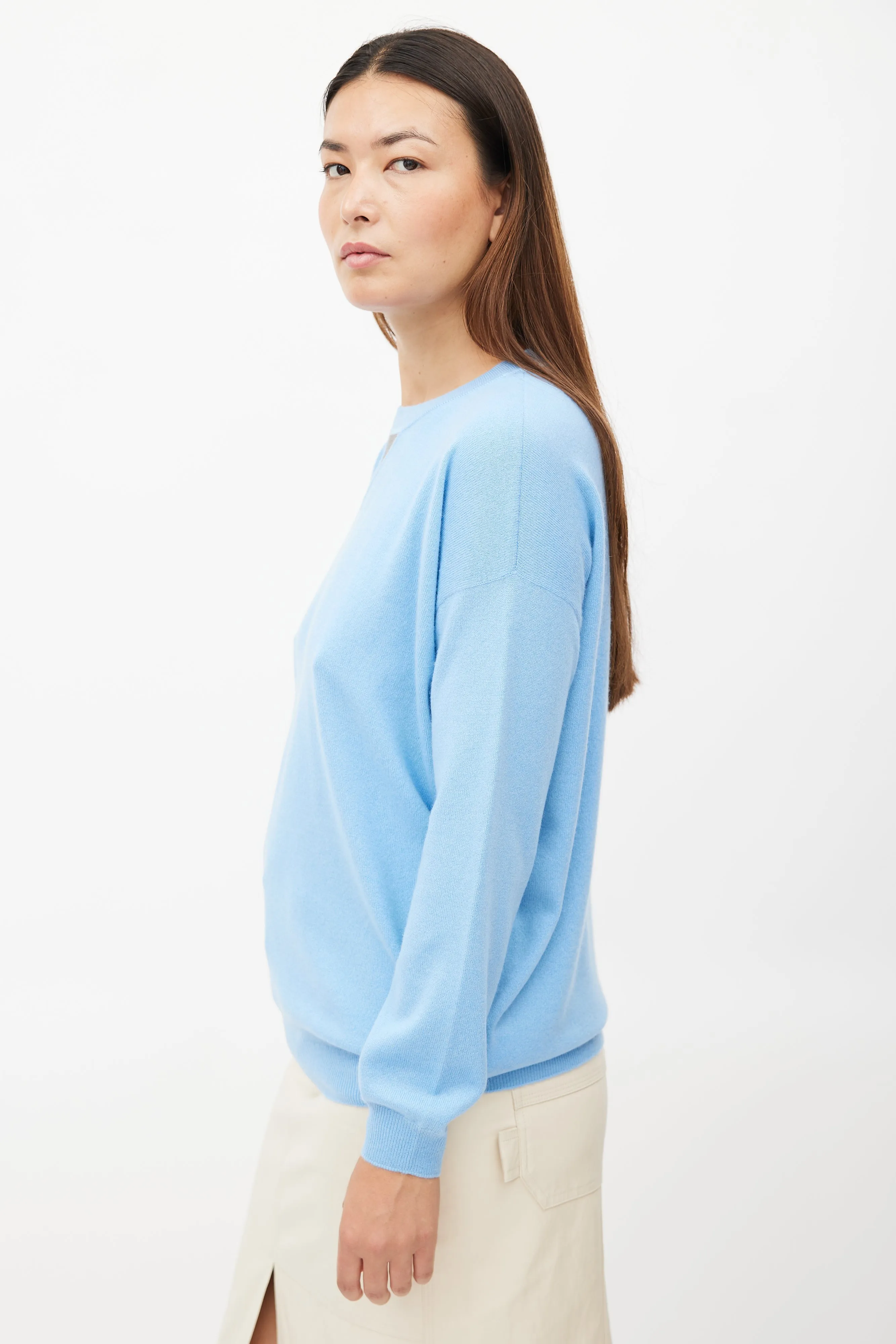 Blue Cashmere Monili Sweater