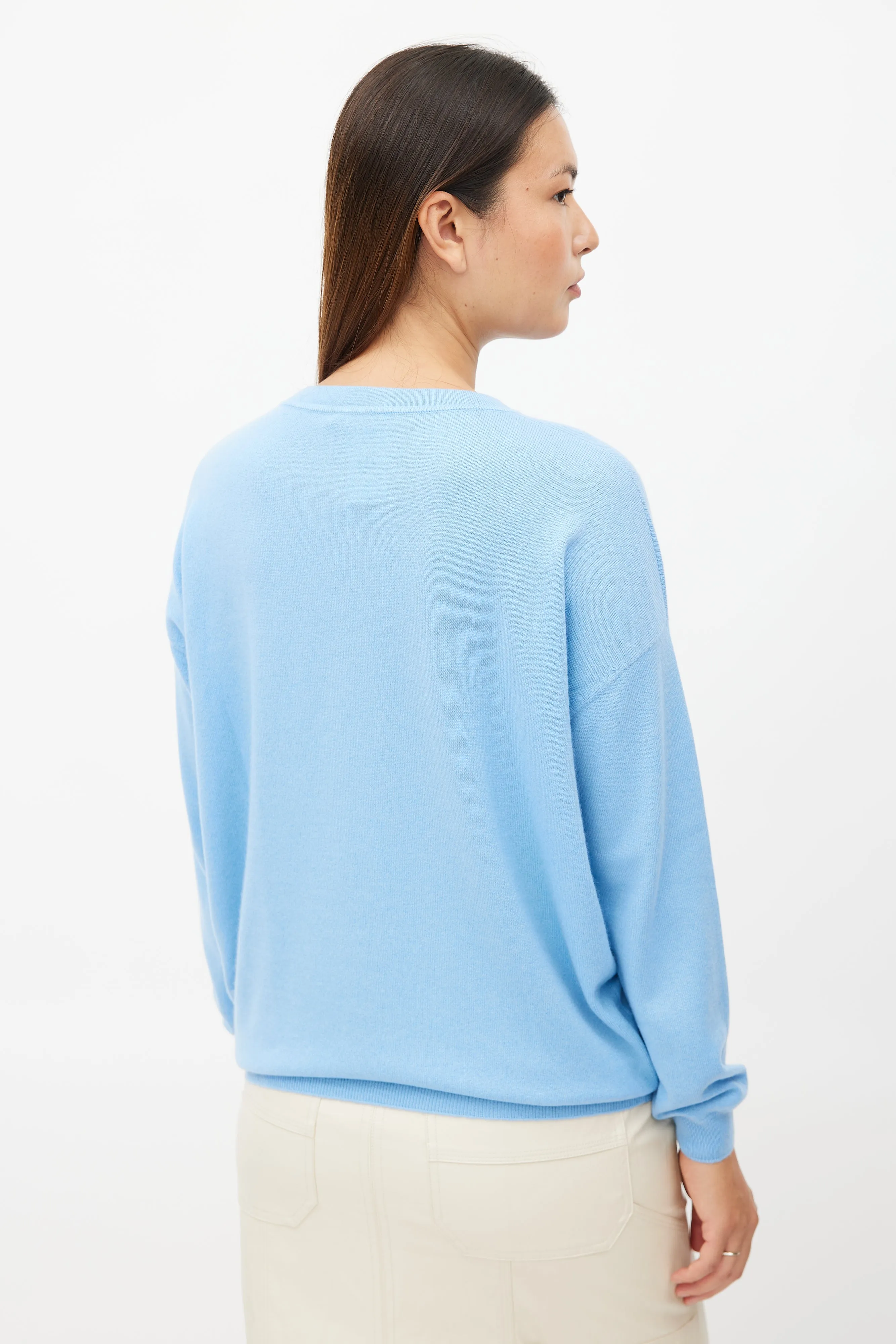 Blue Cashmere Monili Sweater