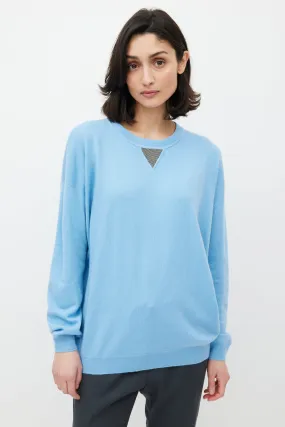 Blue Cashmere Monilli Sweater