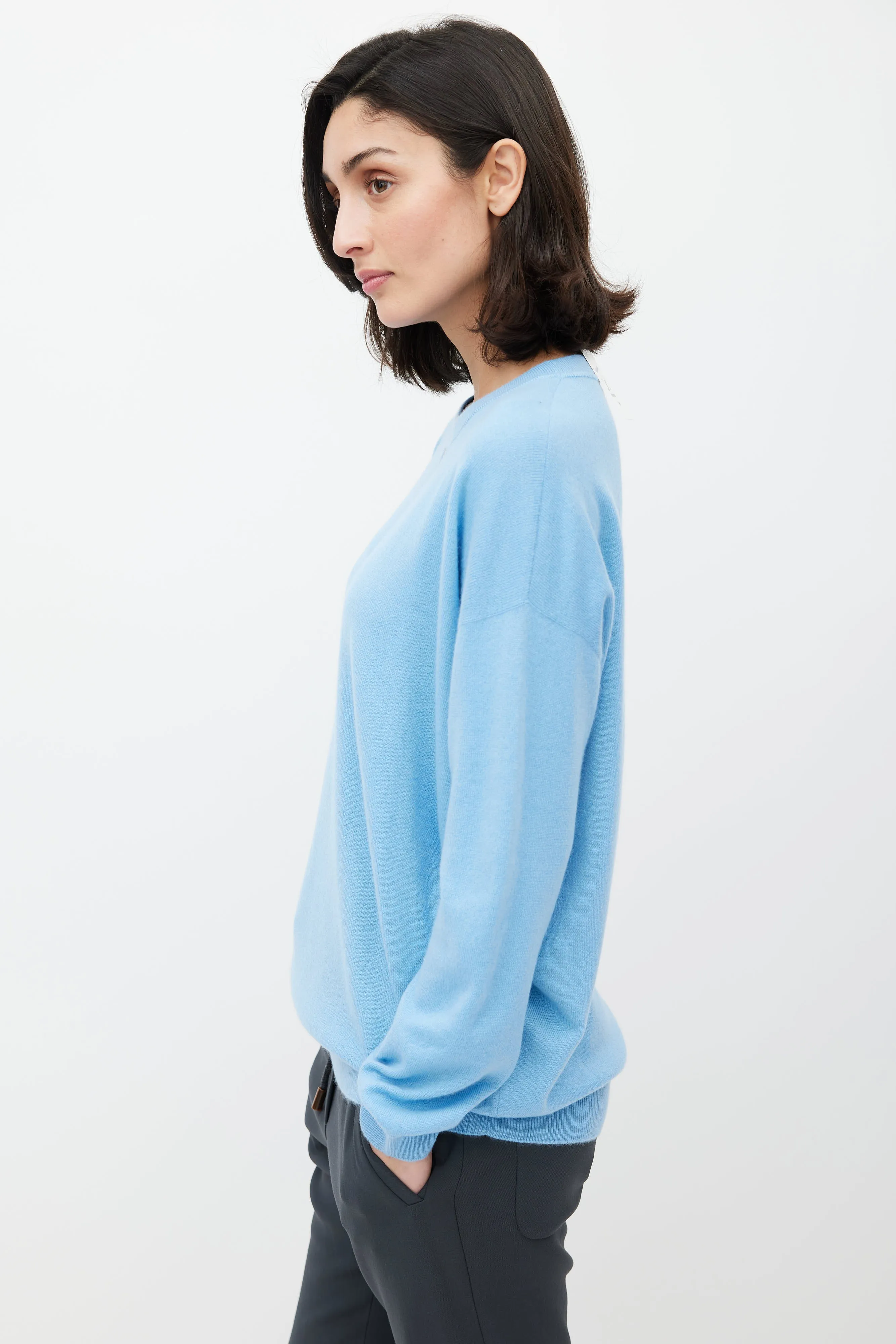 Blue Cashmere Monilli Sweater