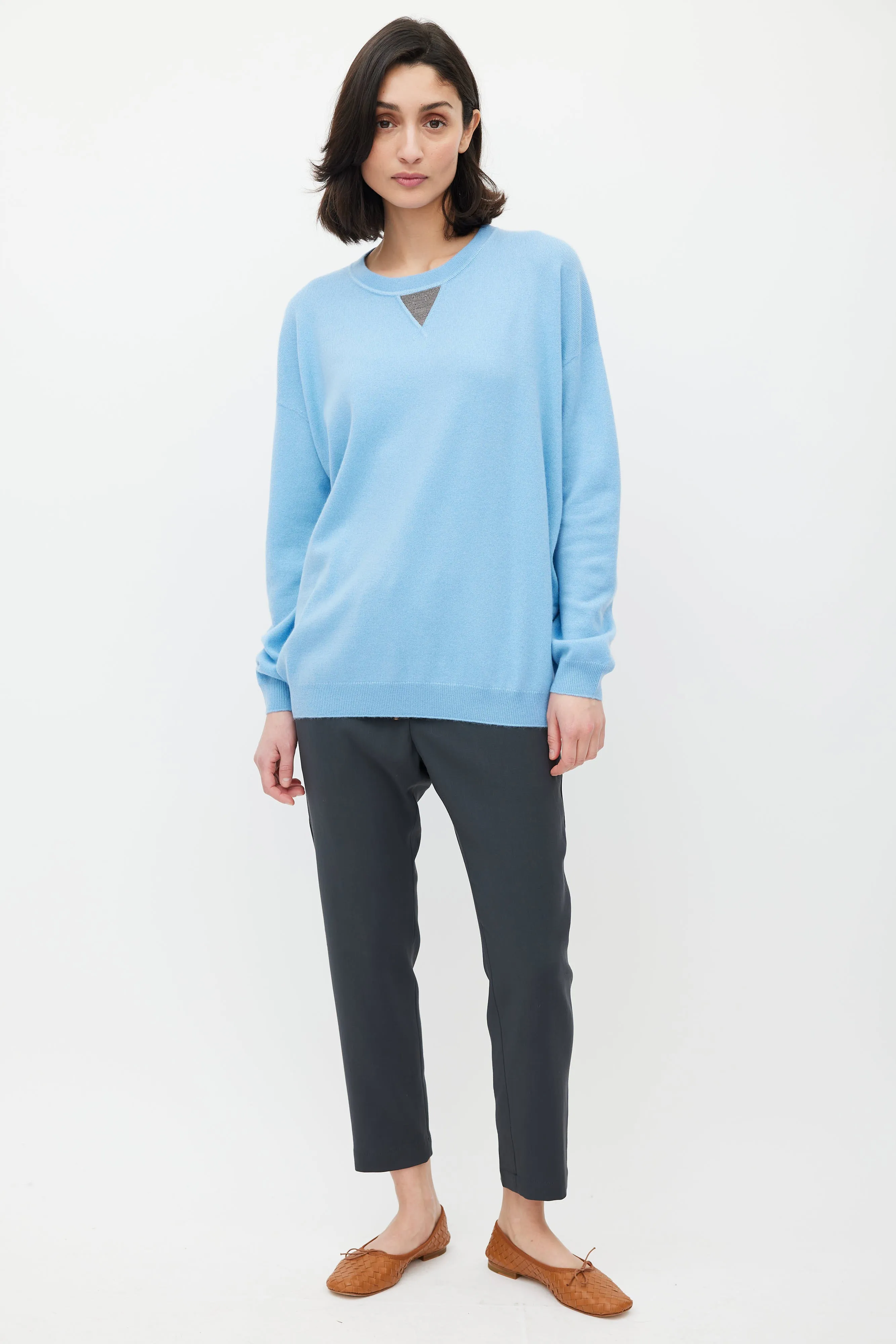 Blue Cashmere Monilli Sweater