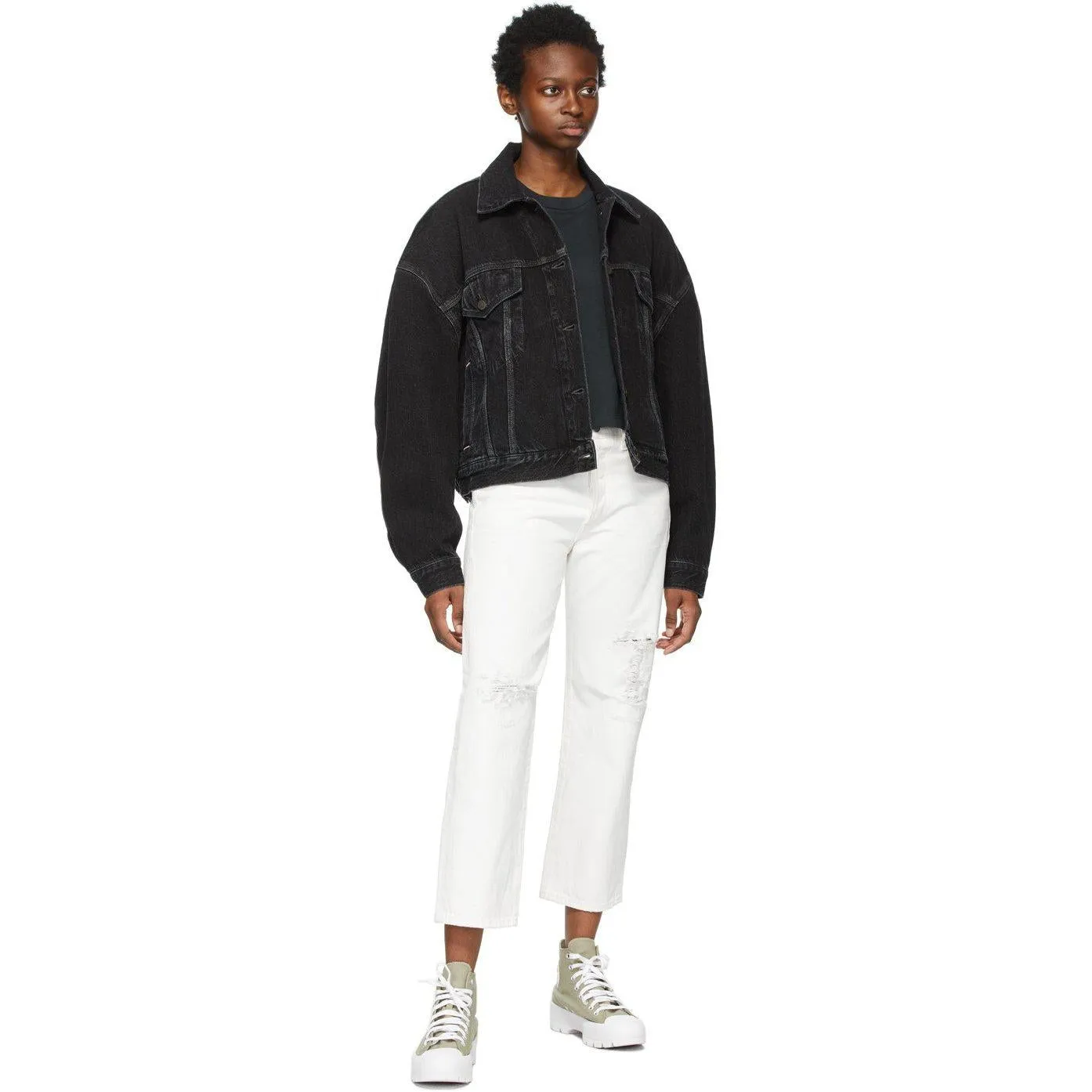 Citizens of Humanity White Emery Crop Jeans