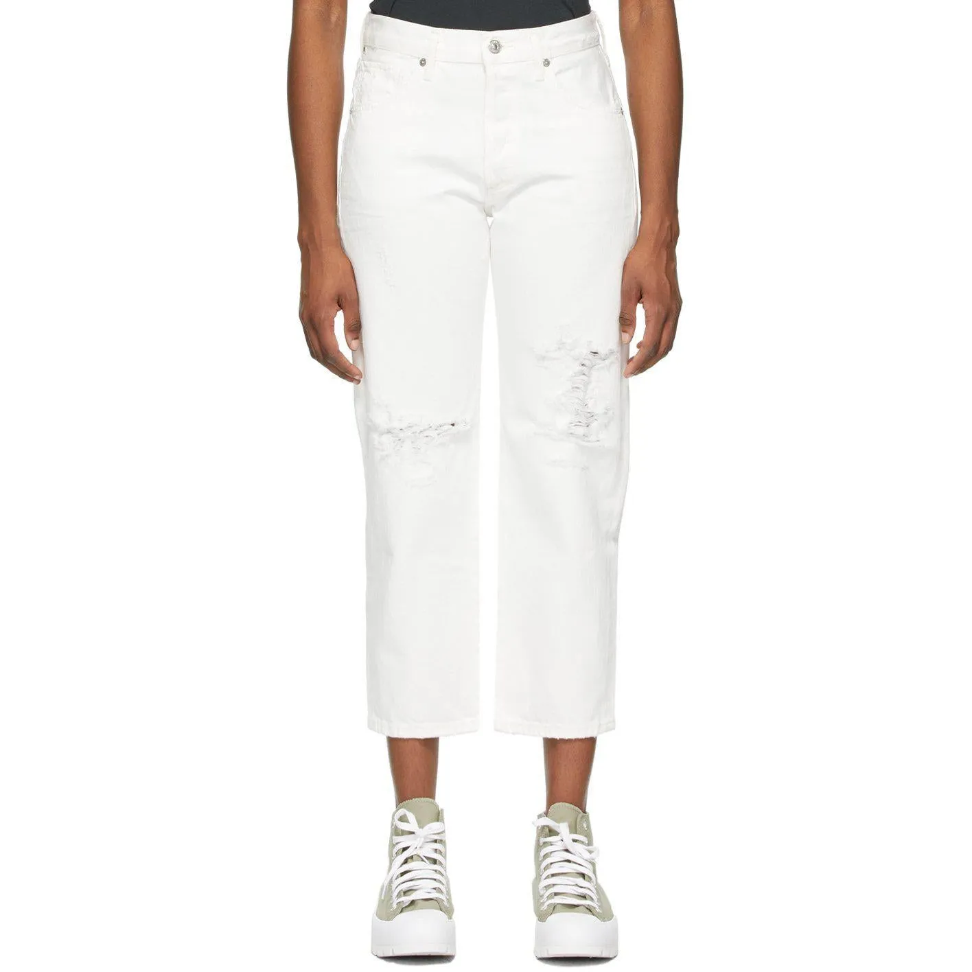 Citizens of Humanity White Emery Crop Jeans
