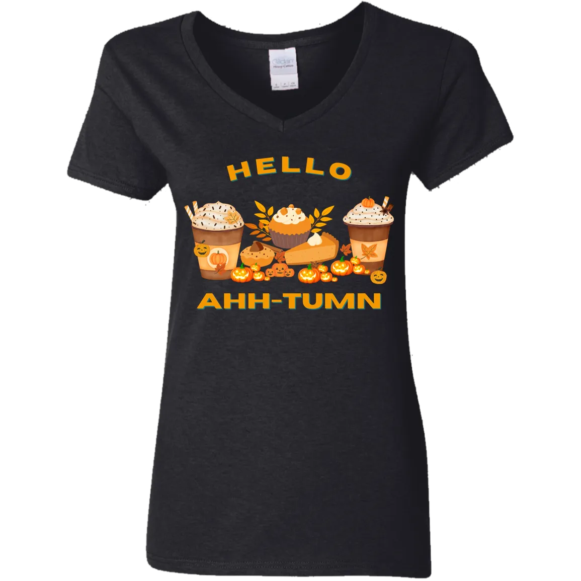 Hello Ahh-tumn V-Neck T-Shirt
