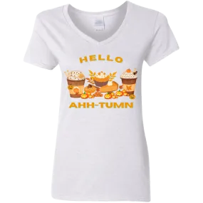Hello Ahh-tumn V-Neck T-Shirt