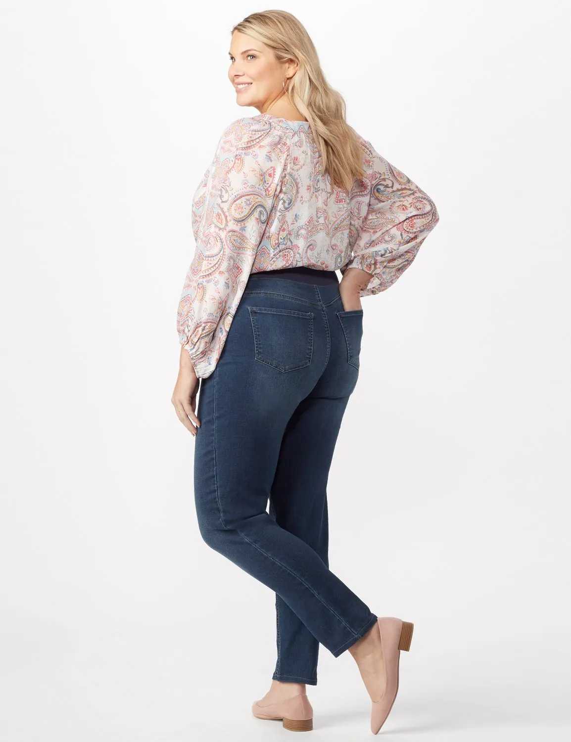 Knit Denim Pull On Jeans