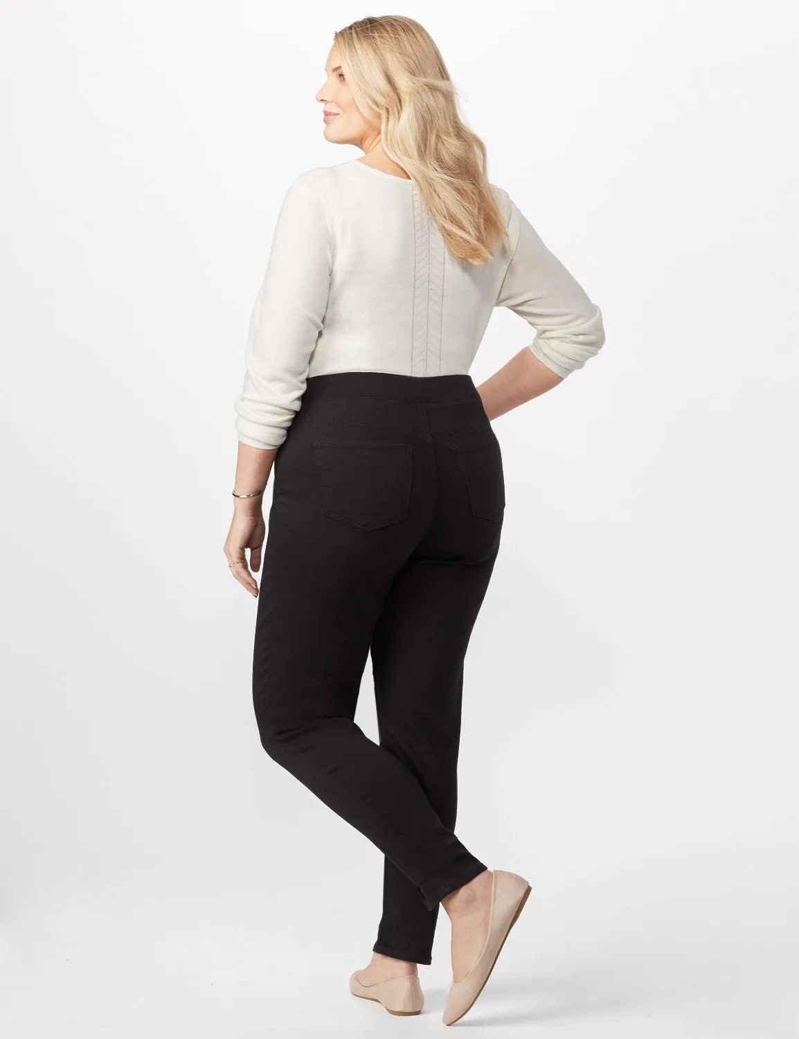 Knit Denim Pull On Jeans