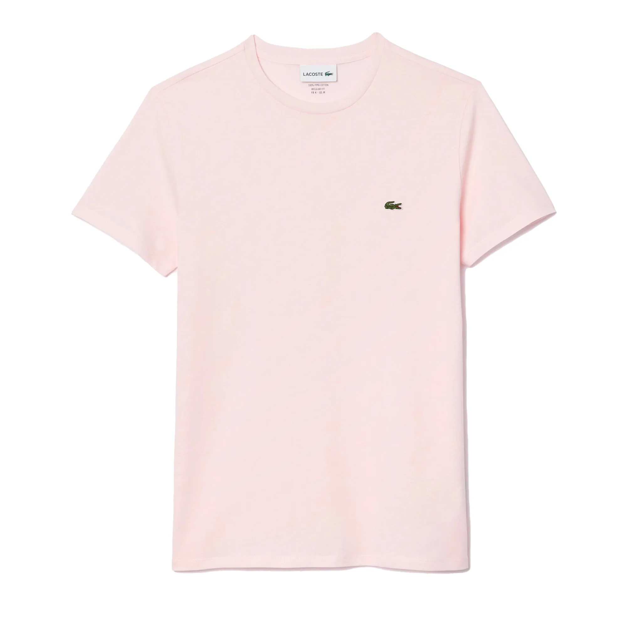 Lacoste Cotton Pima Crew Neck T-Shirt Light Pink