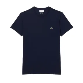 Lacoste Cotton Pima Crew Neck T-Shirt Navy Blue