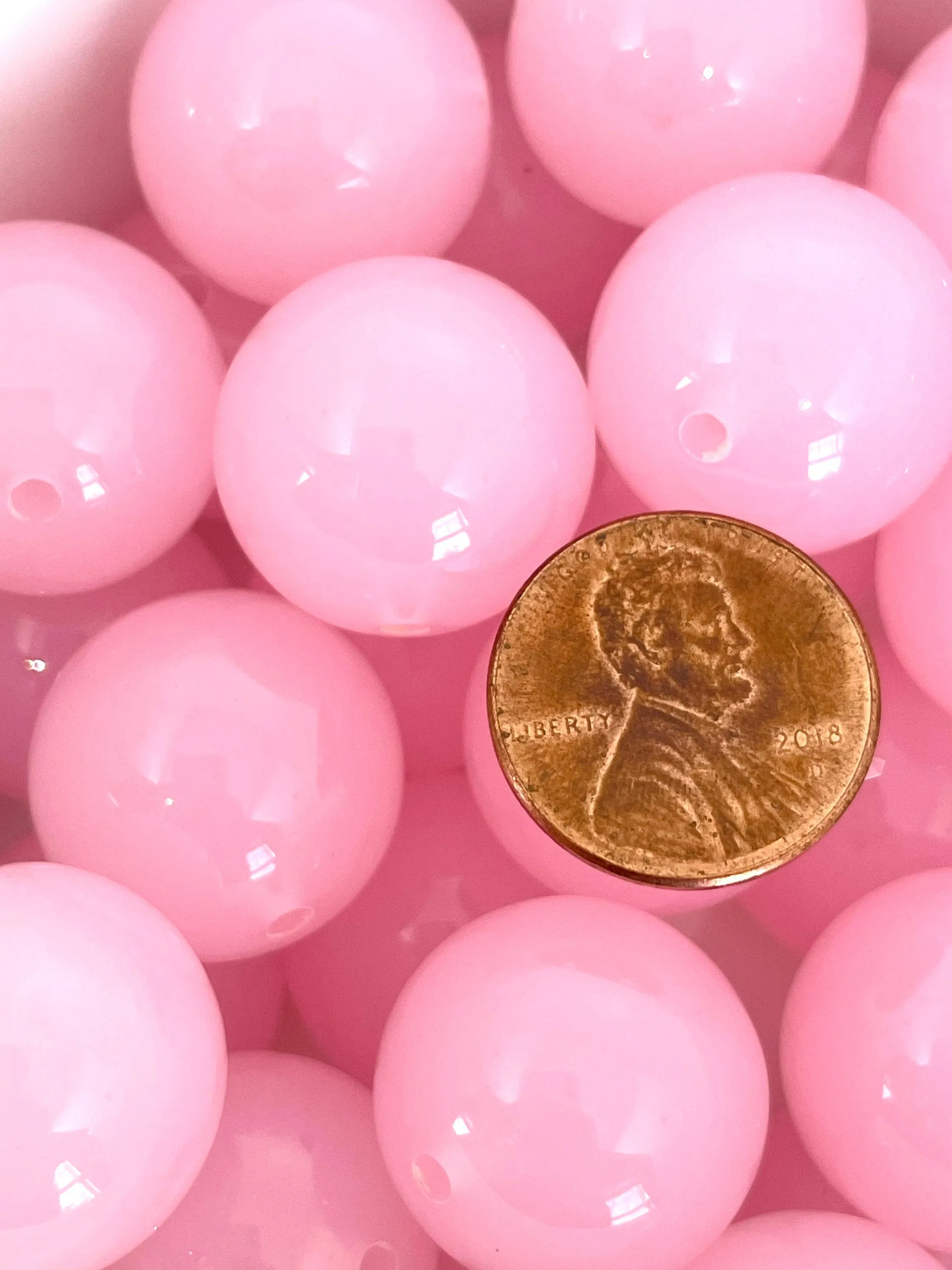 Large Bubblegum Pink Chunky Beads for Jewelry Making, 20mm Beads, Chunky Necklace, Cute Beads, Large Beads for Statement Necklace