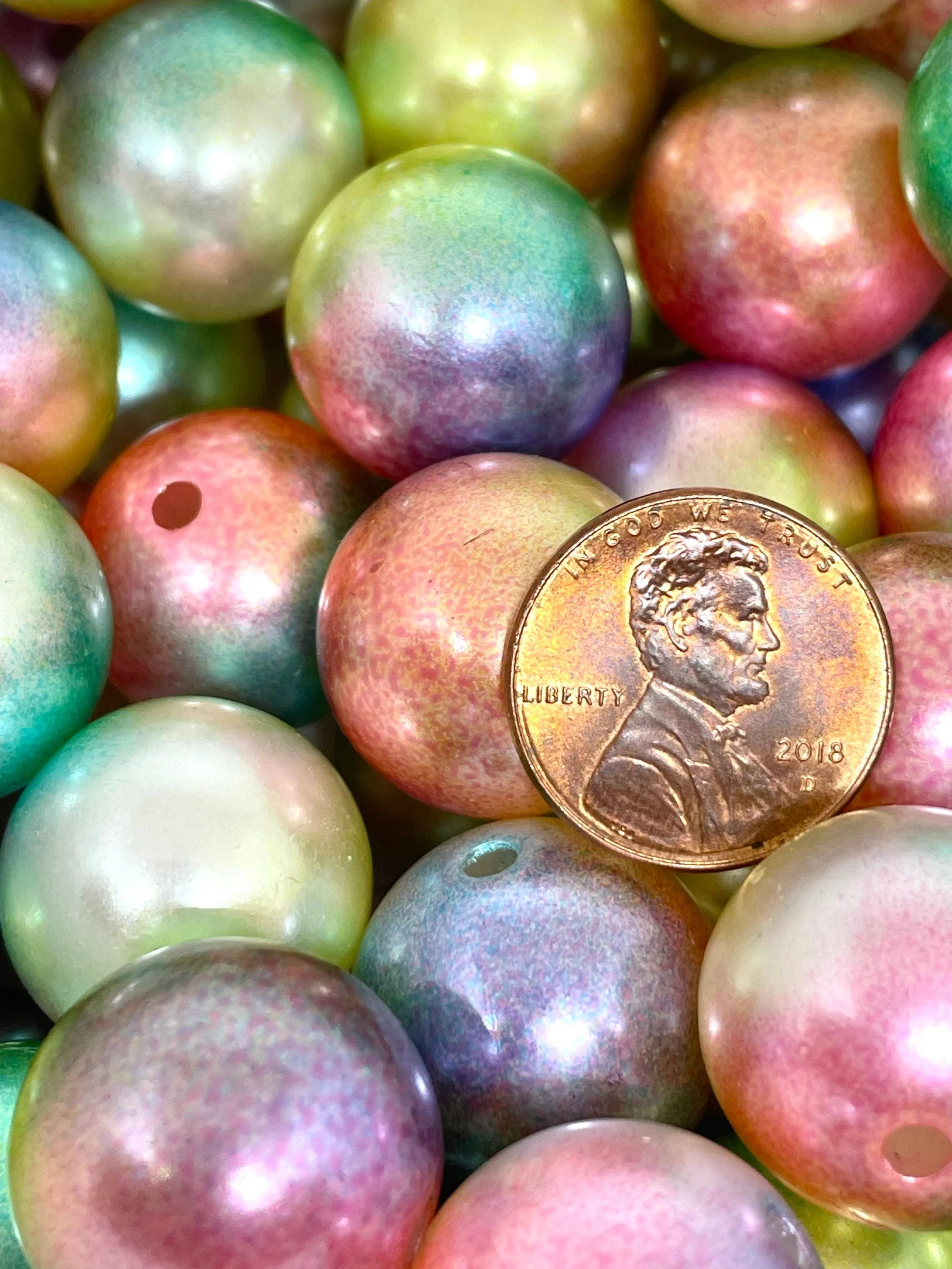 Large Chunky Unicorn Beads for Jewelry Making, Garland, Party Decorations, Ombre Beads, 20mm Beads, Shiny Beads, Fun Beads