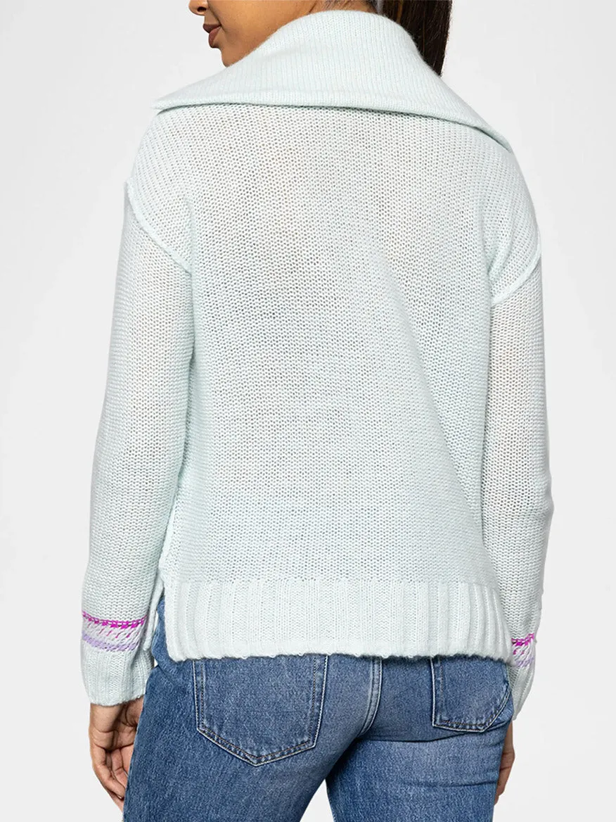 Lisa Todd Powder Posh Sweater in Barely Blue