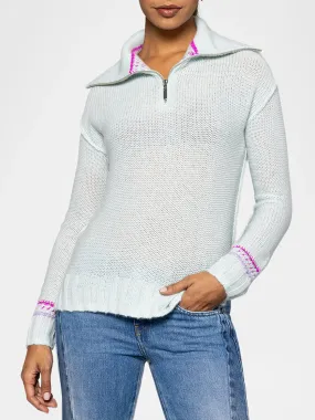 Lisa Todd Powder Posh Sweater in Barely Blue