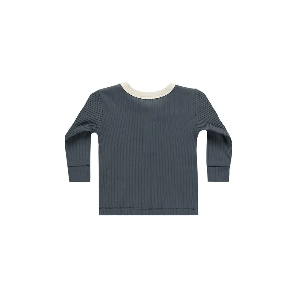 Ribbed Set | Indigo
